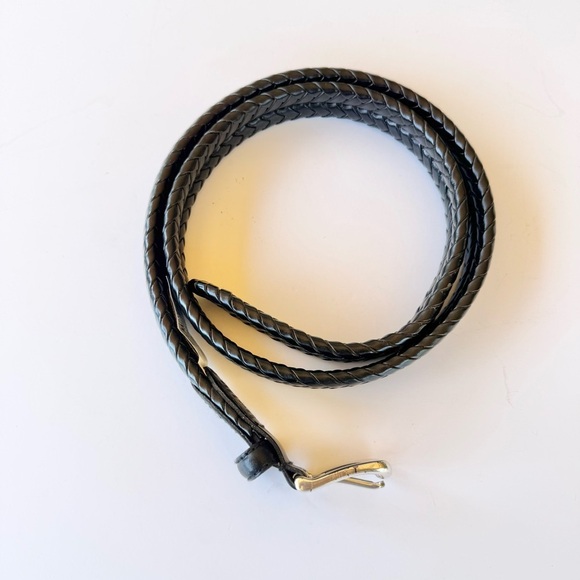 Fossil Maddox Men's Black Braided Leather Belt size 38 - Picture 3 of 9